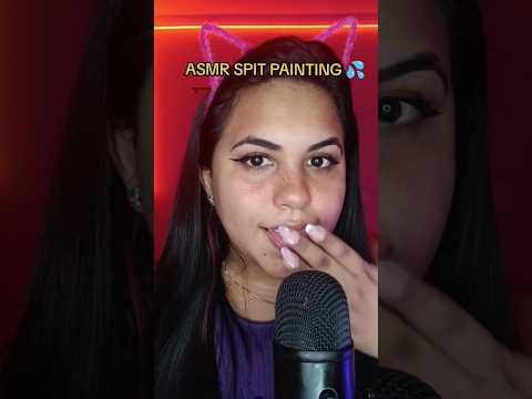 ASMR SPIT PAINTING 💦 #asmrsounds #asmr #mouthsounds #spitpainting