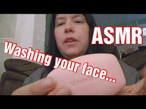 ASMR Washing your Face after a long day ... Gentle Personal Attention