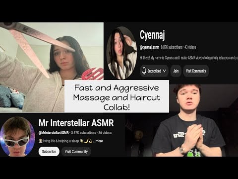 ASMR~ Fast and Aggressive Massage & Haircut With @MrInterstellarASMR ‼️💇 