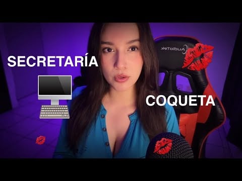 ASMR ROLEPLAY/ Tu SECRETARIA te COQUETEA 😘❤️