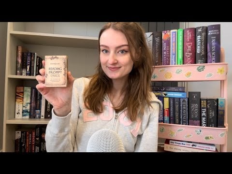 ASMR TBR Cards Pick My April Reads (close whispers and book triggers) 