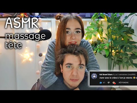 ASMR en couple : massage crânien sur la tête de mon copain 😂 Boyfriend @ASMR Tom et sérénité