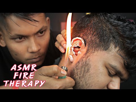 ASMR Ear Massage With Fire | ASMR Head Scratching 3D Sound Neck Cracking Head Massage