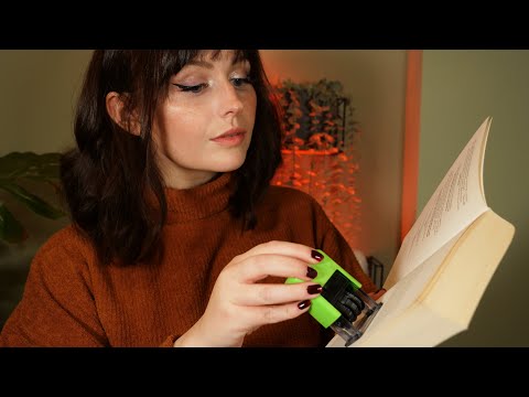 ASMR Librarian Roleplay 📚💤 Page Turning & Typing *Soft Spoken*