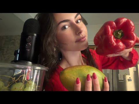 asmr con frutas y verduras