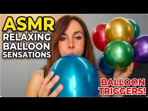 ASMR Blowing balloons - balloons sounds - tapping - rubbing - tracing - latex sounds 