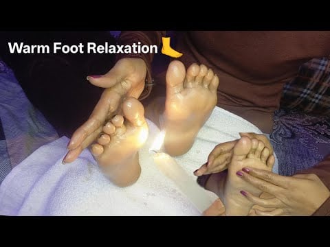 Warm & Calm Candle ASMR with Deep Foot Oil Massage😌😴💤