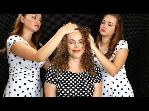 ASMR 1950s Hair Sounds! Corrina Gets Pampered by Lucy | [Mostly] No Talking, Scalp Massage