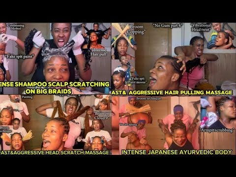 4 HRS ASMR WARNING‼️:Do Not Watch This ASMR If You Aren’t Ready To Sleep,Hair Cracking&Greasing 
