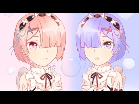 SpeedPaint | Ram and Rem | ANIME - Re: Zero