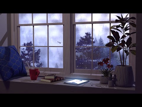 Rain Sound On Window with Thunder SoundsㅣHeavy Rain for Sleep, Study and Relaxation, Meditation