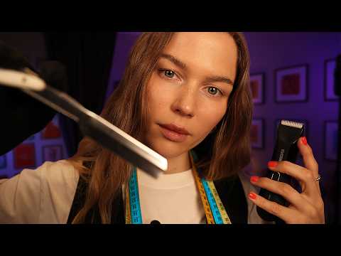 ASMR Men's Grooming Session | Clean Shave & Luxury Suit Fitting