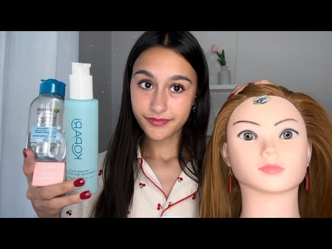 ASMR| your bestie pampers you at a sleepover *skincare and scalp massage”