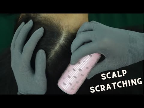 ASMR Head Massage, Hair Massage, Hair Parting On Real Person For Headache Relief ( No Talking )