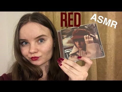 ASMR Taylor Swift Red TV CD show & tell | whispering
