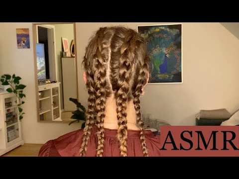 ASMR | Styling my friend's hair with some cornrows ✨🌽🌛 (relaxing hair play, braids, no talking)