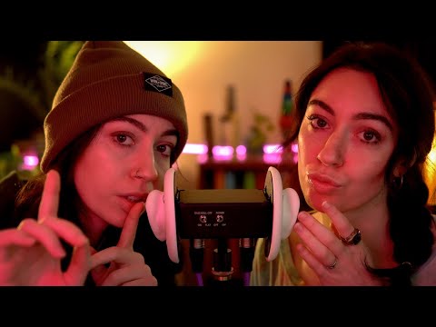 ASMR | Ear to Ear Mouth Sounds (twins!!)