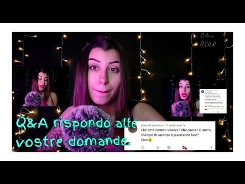 🇮🇹ASMR ITA• Q&A RISPONDO ALLE VOSTRE DOMANDE 💬, *whispering intenso* #asmrita #Q&A