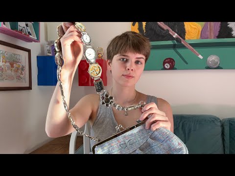 ASMR | I made a bag strap out of old watches (tingly + soft spoken)