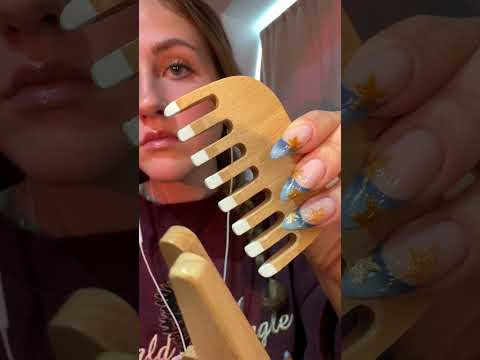 ASMR Wooden Haircut ✂️ Close-Up Snipping, Brushing & Personal Attention