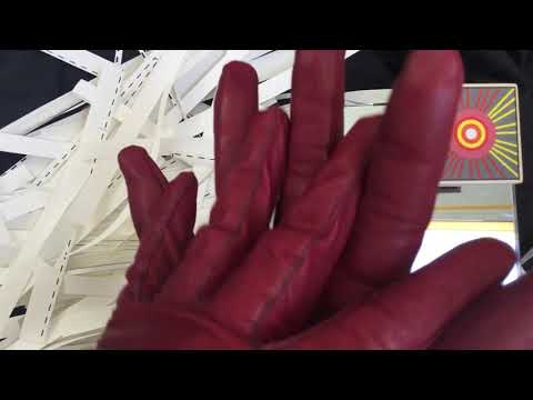 LEATHER GLOVES  ❤️   PAPER  and LEATHER  🎧  [[ASMR]]