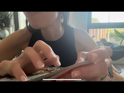 ASMR Page Turning, Flipping, Tapping, Slow paced & Fast paced, Folding