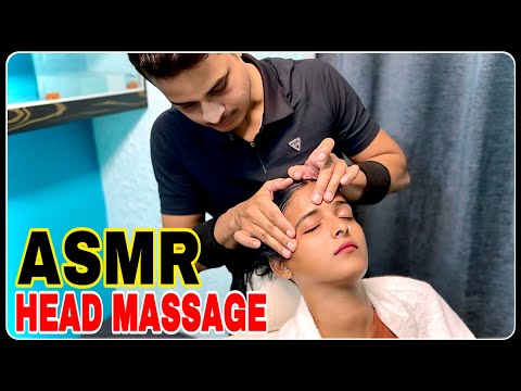 DEEP SLEEP & RELAXING HEAD NECK EYE MASSAGE TO INDIAN GIRL BY BARBER RIZWAN | Neck Crack | ASMR