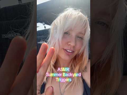 ASMR Summer Backyard Triggers #asmr #asmrtapping #oddlysatisfying #sleepasmr #softspokenasmr