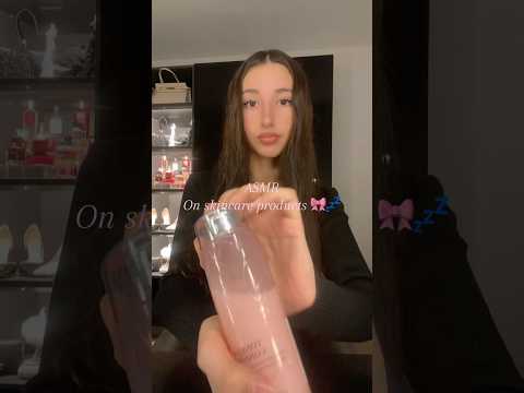 Asmr on skincare products for sleep #asmr #skincare #sleep #relax #tapping