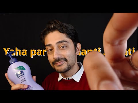 ASMR Moisturized Hand Movements 🖐🏽🧴"Yaha pe sab Shanti Shanti Hai" 🕉️
