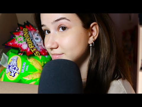 ASMR PROBANDO DULCES ASIATICOS🍰🍭🍬