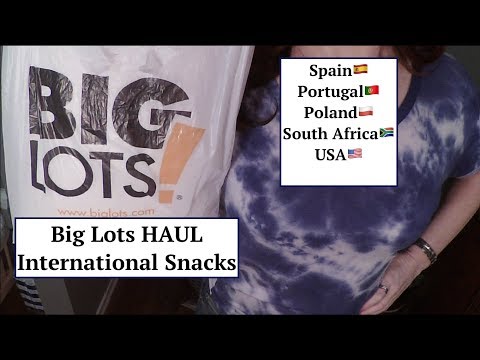 ASMR Big Lots Haul. International Snacks. Eat With Me. Whispered