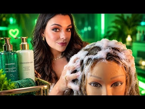 ASMR: Lavando E Hidratando O Cabelo Oleoso Da Amiga 🚿🧴