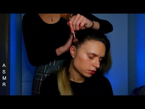 ASMR Soothing Scalp Scratching Massage with Multiple Tools and Hair Brushing - NoTalking