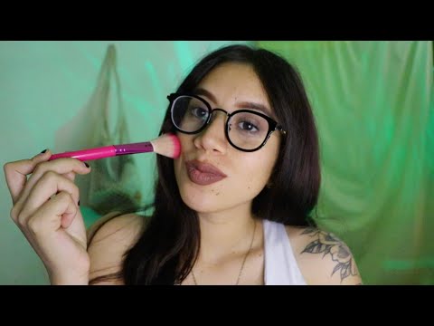 ASMR makeup + storytime de mi peor pálida 🍁 (con chicle)