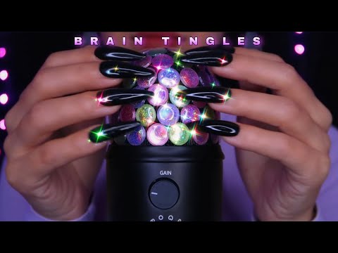 Decorated Mic Scratching Tapping Brushing ~ASMR TINGLES~ Brain Melting