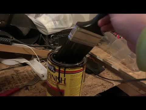 Satisfying ASMR Staining Wood