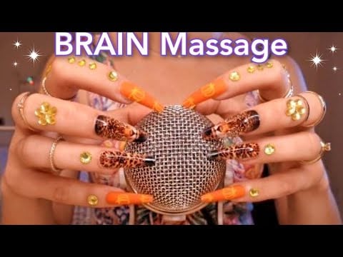 ASMR BRAIN Massage 🌟 Bare Mic Scratching + Blue Part of Yeti Mic Scratching, Crunchy Sounds, Tapping