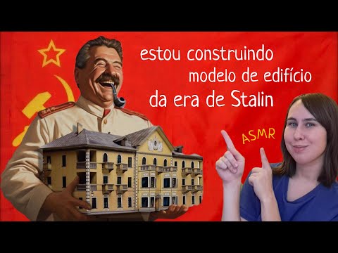 ASMR construindo um edifício de papel || a model of a Stalin-era building