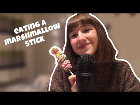 ASMR marshmallow pop eating sounds🍡