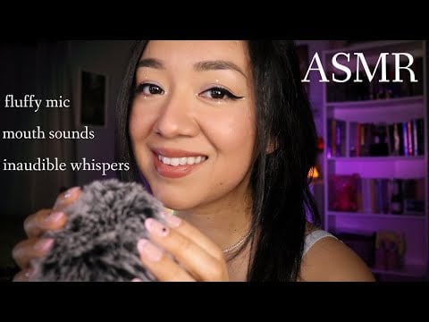 ASMR to help you sleep 💤 fluffy mic, inaudible whispers, 👄sounds ✨