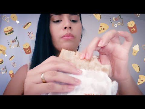 ASMR - Comendo pastel | eating sounds | mukbang