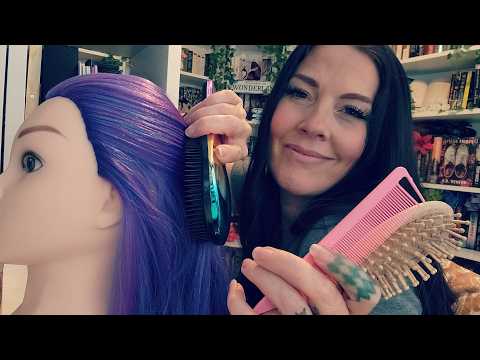 ASMR- Hairplay Sounds💈💆‍♀️(Scalp Scratching, Brushing, Braiding, & Clicky Whispers)