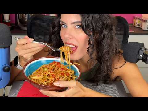 ASMR 🍝 Linguine tonno e olive MUKBANG (Eating Sounds e Whispering)