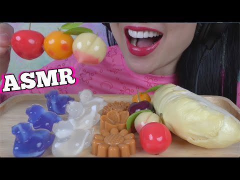 ASMR COCONUT JELLO + LUK CHUP + DURIAN (EATING SOUNDS) NO TALKING | SAS-ASMR