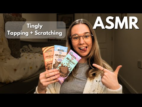 ASMR Tapping + Scratching on MrBeast bars