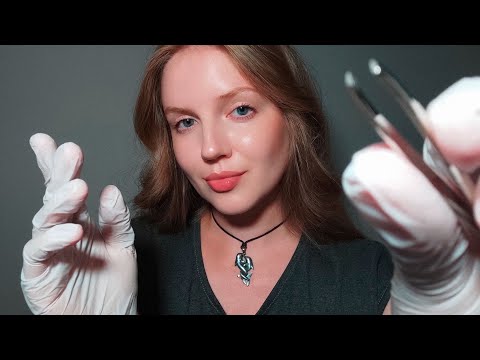 АСМР Массаж Век. Выщипывание Бровей в Перчатках • ASMR Eyelid Massage. Eyebrows Plucking in Gloves