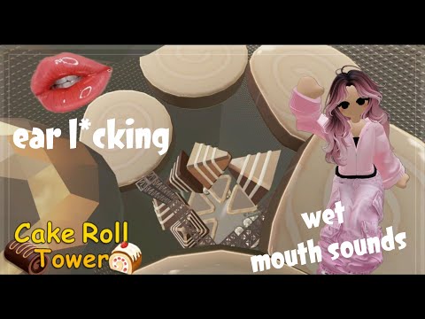 (Roblox ASMR) ear licking - cake roll tower