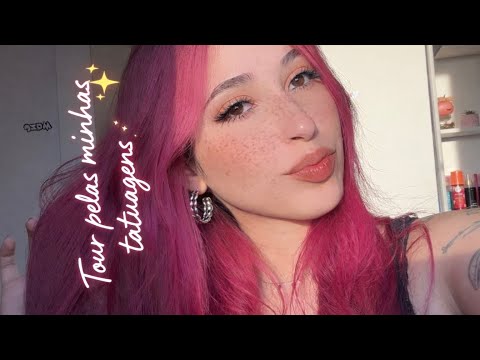 ASMR caseirinho - tour pelas minhas tatuagens + tapping  