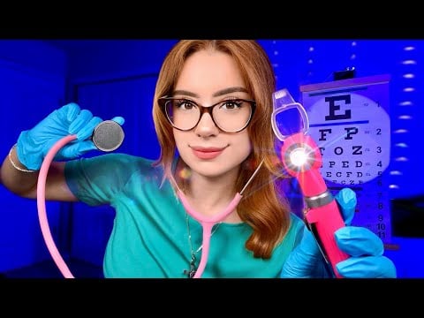 ASMR Infirmière Exam AU LIT 🩺 Nurse Roleplay, Examen Oreille, Yeux, Nerf Cranien, Bilan Médical